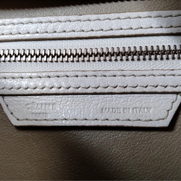 Authentic 💯CELINE Hand Bag  White Leather 427574 with COA certificate - Picture 10 of 17